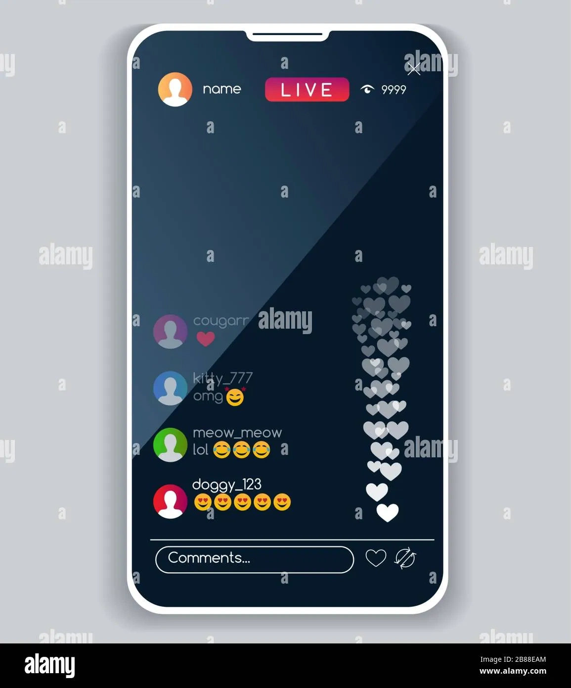 强上手机直播弹幕互动界面展示